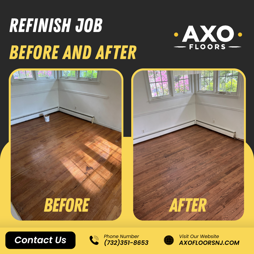Restored red oak hardwood floor by AXO Floors