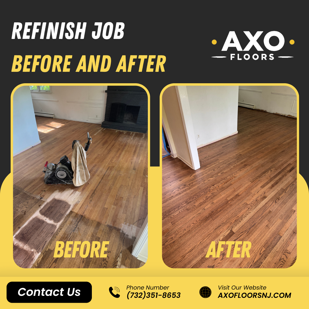 Sand-and-refinish project completed by AXO Floors